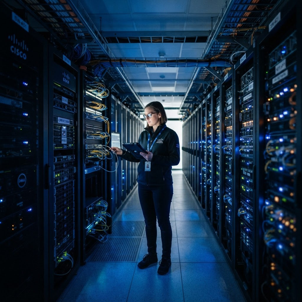 Informatikai szakember szerverinfrastruktúrát felügyel